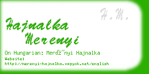 hajnalka merenyi business card